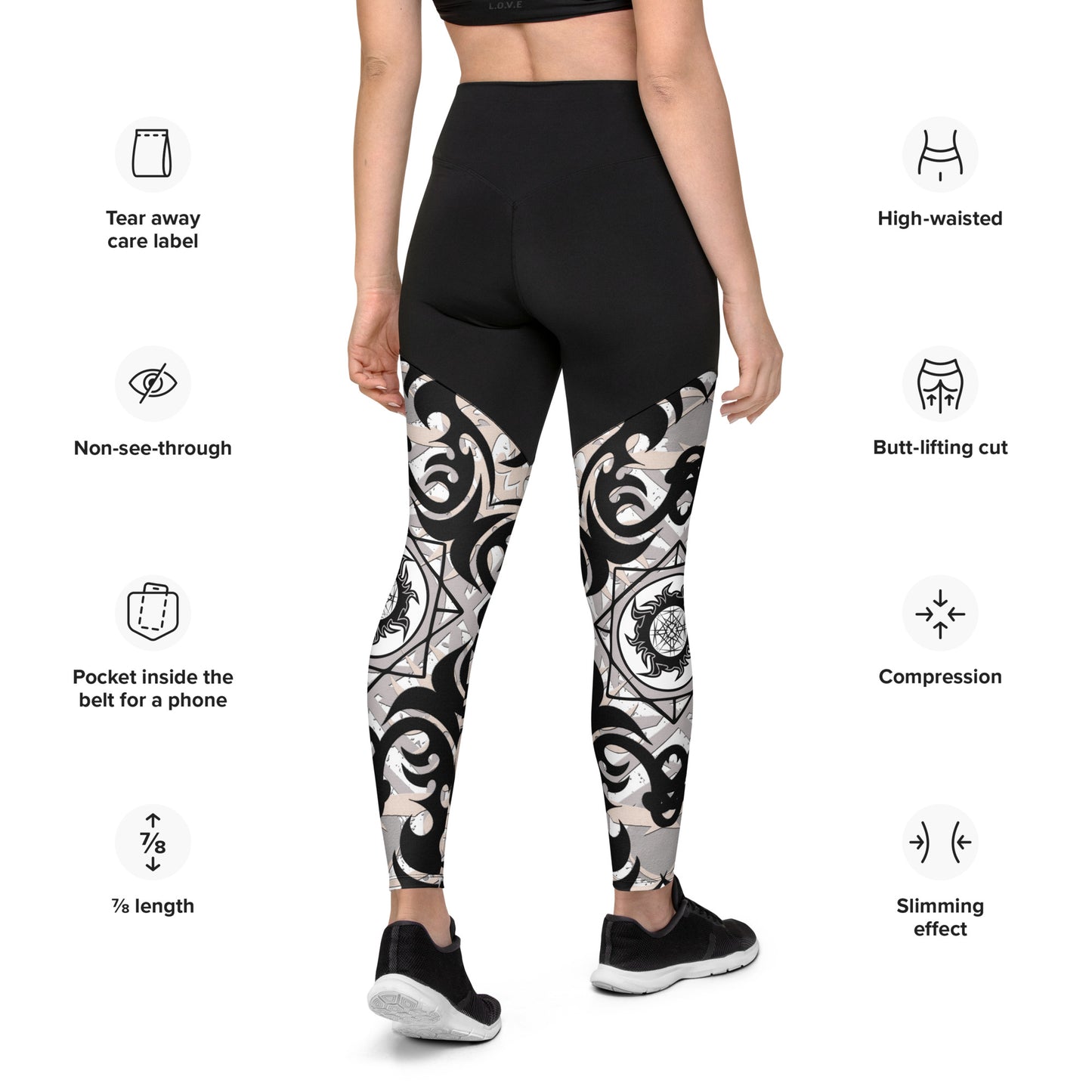 Tribal Perfume Sports Leggings