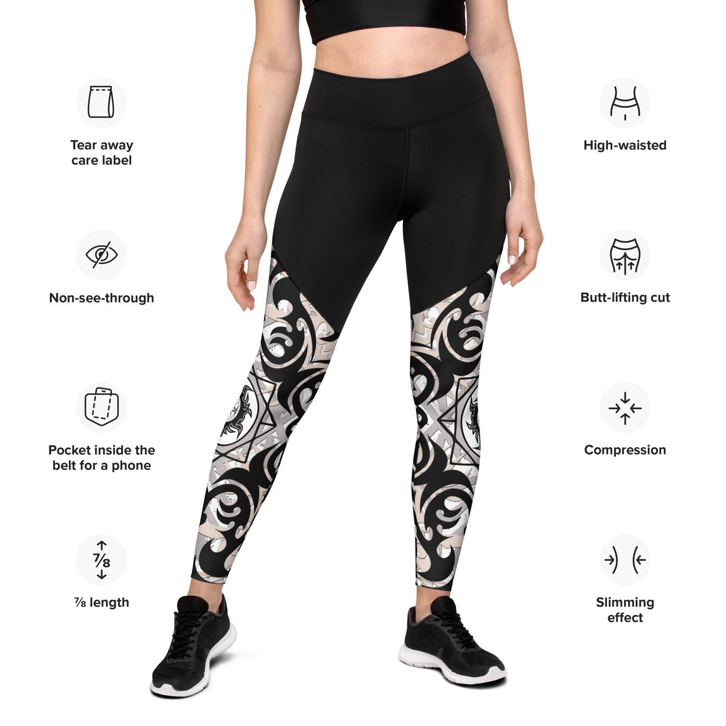 Tribal Perfume Sports Leggings